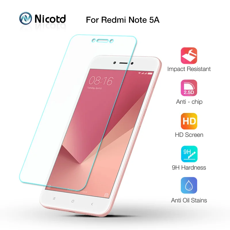 Защитная пленка для экрана 9h HD на Xiaomi Redmi Примечание 5A из закаленного стекла 2.5D Note