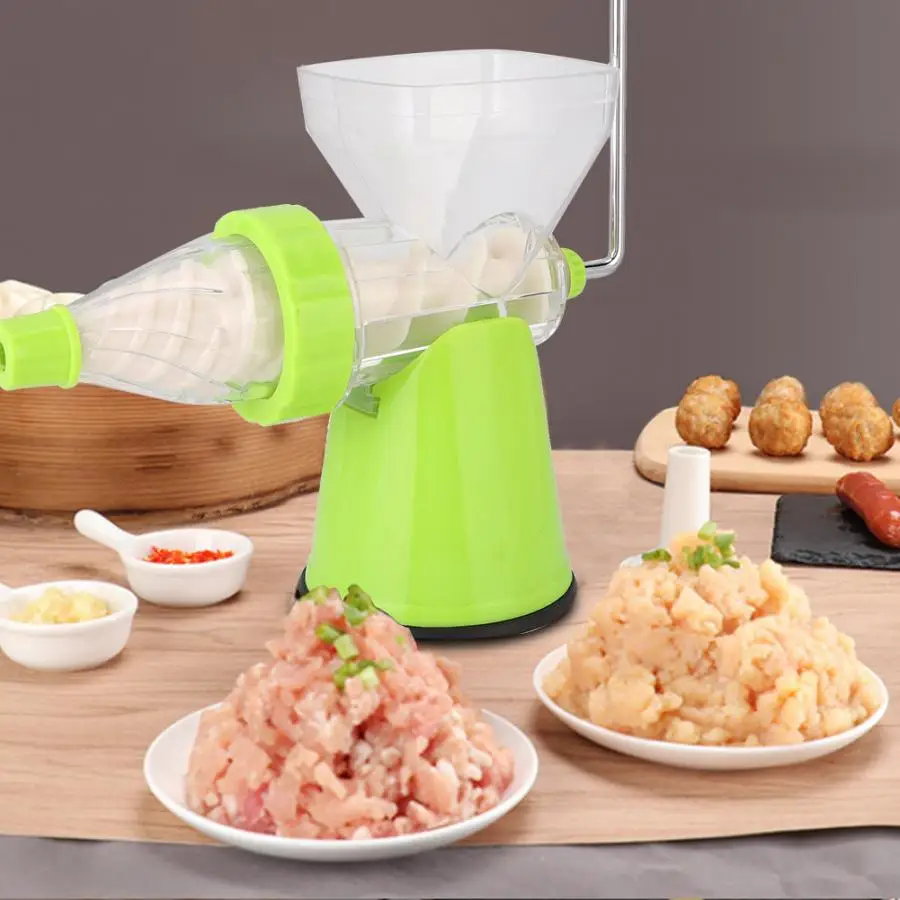 

Multifunction Manual Meat Grinder Sausage Machine Plastic Blade Home Kitchen Cooking Machine 2-in-1 Meat Mincer