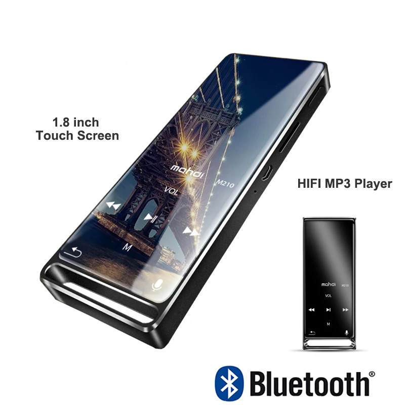 Mahdi M210 Mp3 плеер Bluetooth пресс-экран 1,8 дюймов портативный спортивный Usb Hd Hifi музыкальный плеер 16 Гб Поддержка Tf карты