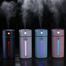 250ml Diamond Cup USB Air Humidifier Ultrasonic Car Humidifiers Mist Maker with LED Lights Mini Office Desktop Air Purifier gxz energy bottle usb ultrasonic humidifier 1200mah battery led lights air humidifiers mist maker mini home cup air purifier