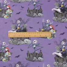 Кошмар перед Рождеством черный страшный череп хлопчатобумажная ткань для шитья Diy ручной работы 50*108 см