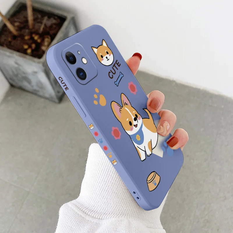 Pet Dog Lens Protection Case For iPhone 13 12 11 Pro Max Soft  Silicone Phone Cover For X XR XS MAX SE2020 8 7 6 6S Plus Case
