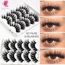 Целлюлозность 5 пар 3D норковые волосы Накладные ресницы натуральные/толстые длинные ресницы для глаз Wispy макияж инструменты для наращивания красоты