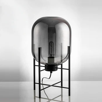 

Modern Glass LED Table Lamp Nordic Office Decorative Iron Table Lights Nordic Living Room Sofa Model Room Industrial Desk Lamp