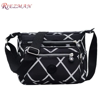 

RIEZMAN Women Casual Messenger Bags Waterproof Nylon Handbag Female Daily Shoulder Bag Ladies Crossbody Bags Bolsa Sac A Main