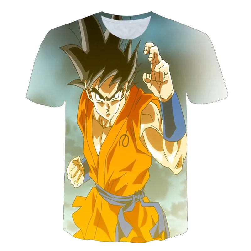 Манга dragon ball z Super Saiyan Son Goku, аниме, летняя 3D печать, новинка, модные футболки, топы для мужчин/мальчиков, мультяшная Повседневная футболка