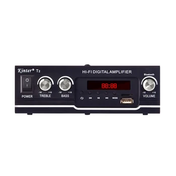 

T2 BT Bluetooth Power Amplifier Audio Digital Audio Player 30W with USB Input FM Radio Control Subwoofer for Home and Car