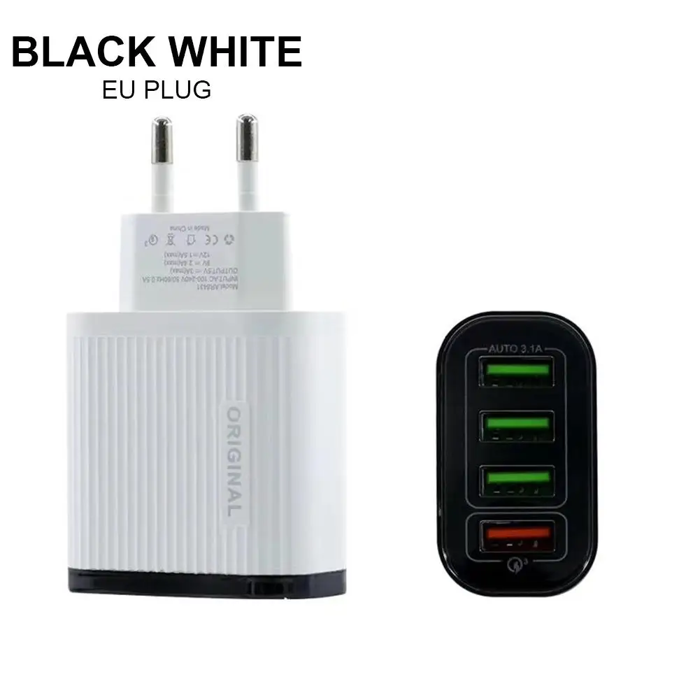4 порта USB зарядное устройство Quick Charge 3,0 QC3.0 Smart Fast 4 USB настенное зарядное устройство для Xiaomi samsung huawei мобильный телефон Быстрая зарядка A
