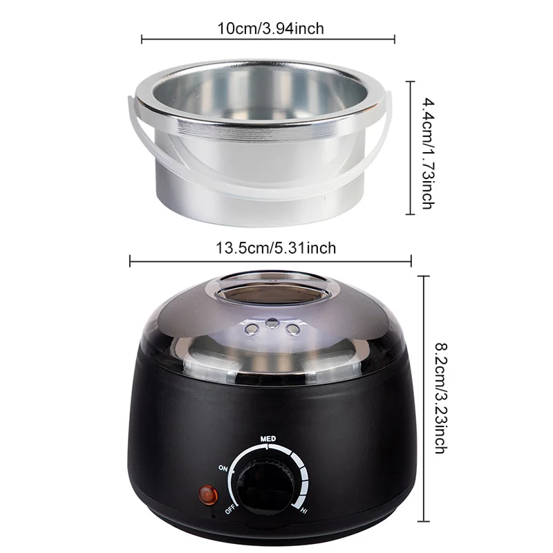 Hair Removal Wax-melt Machine Heater 200ml Wax Beans 10 Wood Stickers Hair Removal Machine Waxing Kit Calentador de cera