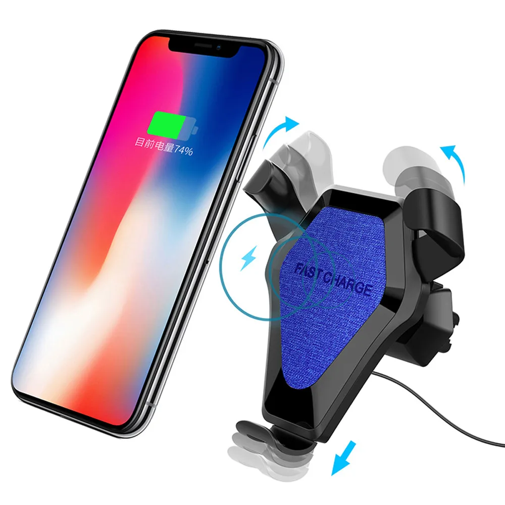 Автомобильный держатель Беспроводной Зарядное устройство для Apple iPhone 8/8 Plus/X