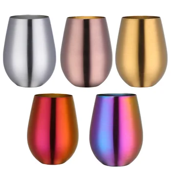 

304 stainless steel round beer mug, color titanium plated bar, big belly cup, restaurant, home cold drinking cup manufacturer