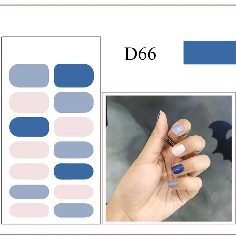 

Nail Strip Pure Gradient Colors Nails Sticker Art Decorations Manicure DIY Nail Polish Strips Wraps for Pregnant Women