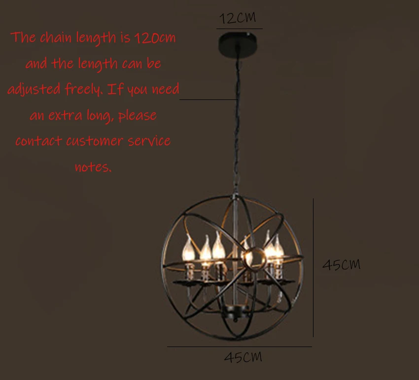 Modern Loft LED Chandelier Lighting Retro Iron Lampshade Pendant Lamp Living Room Restaurant Bedroom Cafe Decor Wrought Hanglamp