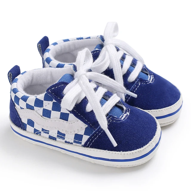 Baby Shoes Boy Newborn Infant Toddler Casual Comfor Cotton Sole Anti-slip PU First Walkers Crawl Crib Shoes Baptism Slippers C-435 blue