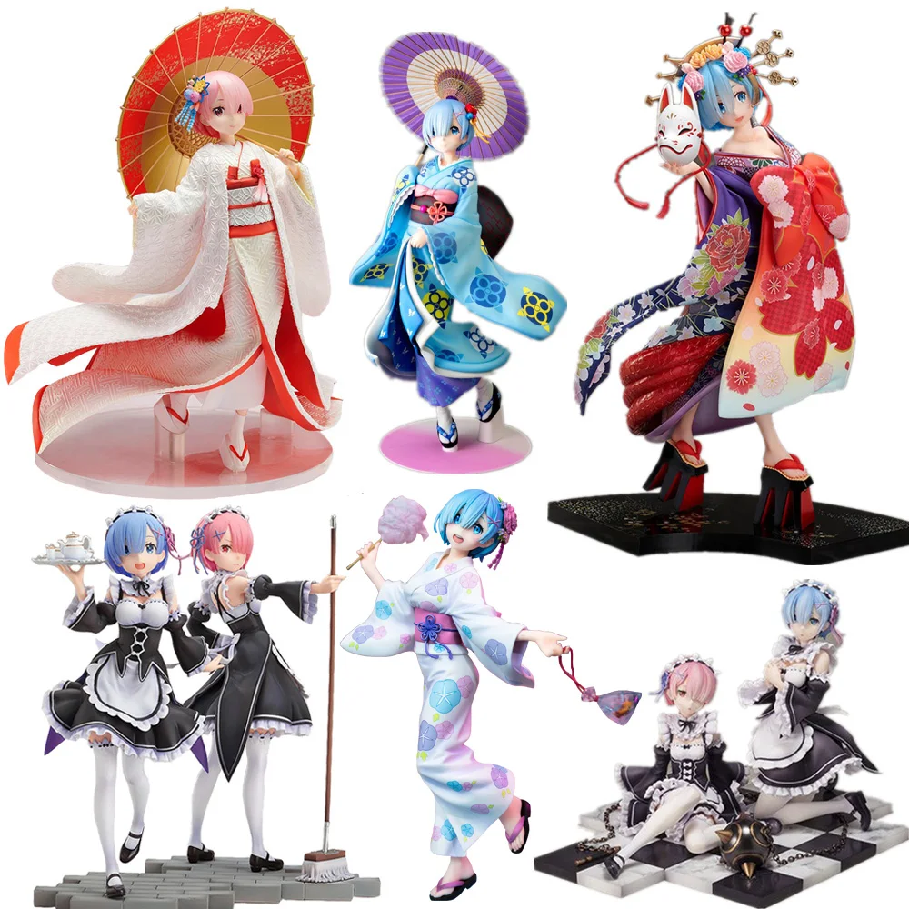 22cm Re: la vie un monde différent de zéro Rem Ram Emilia re zéro figurines d'action jouets figure d'anime jouets pour enfants enfants cadeaux