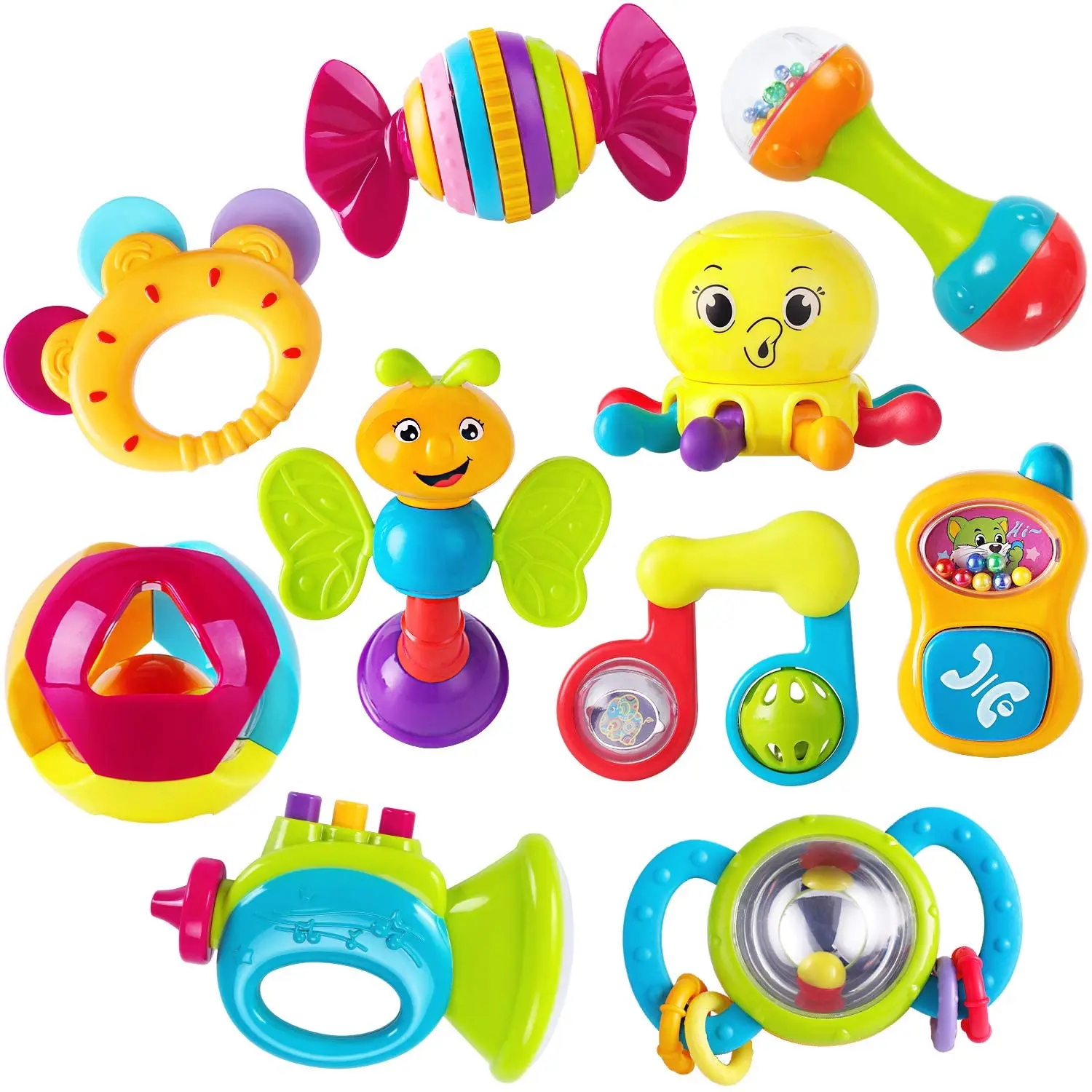 Baby Rattles Musical-Toy-Set Early-Educational-Toys Shaker-Grab Iplay And Ilearn 