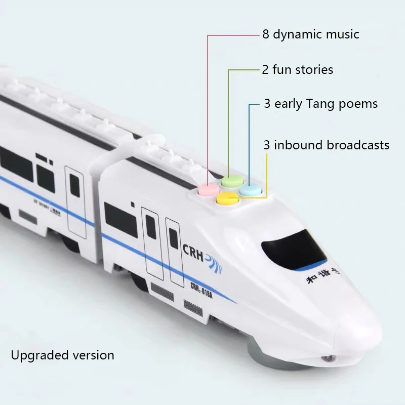 diecast models Christmas Gift Children's Electric Toy Train Sound, Light and Music Universal Driving Simulation Harmony EMU High-speed Rail pixar cars diecast