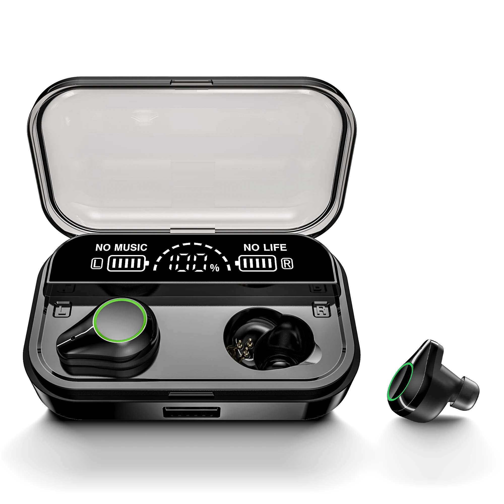 t10 T10 Tws Наушники Беспроводные наушники Bluetooth 5.0 Sport Сенсорное управление Беспроводные гарнитуры Наушники с дисплеем питания С зарядкой BOX - Цвет: t10