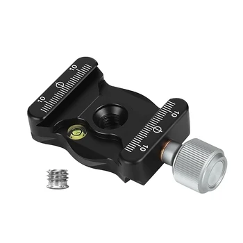 

Aluminium Alloy Quick Release Clamp with 1/4 & 3/8" Screw Mount for Ballhead Tripods Camera for Arca Swiss Benro QR Plate