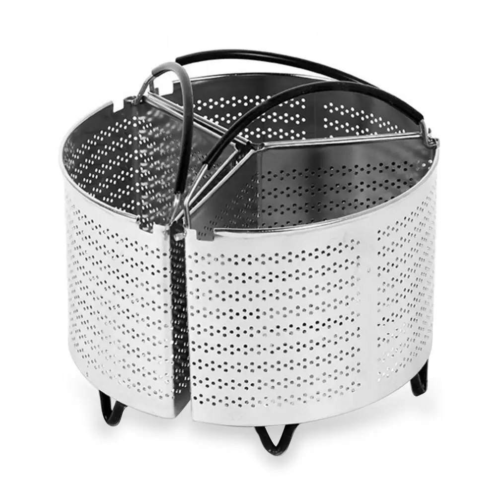 

3 Pcs/Set Steamer Stainless Steel Basket For 6 Qt Pressure Cooker Compatible With Pressure Cooker Accessories Strainer Insert