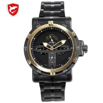 

Greenland Shark Sport Watch Men Luxury Brand Golden Bezel Date Army Military Watches Clock Steel Quartz Relogio Masculino /SH427