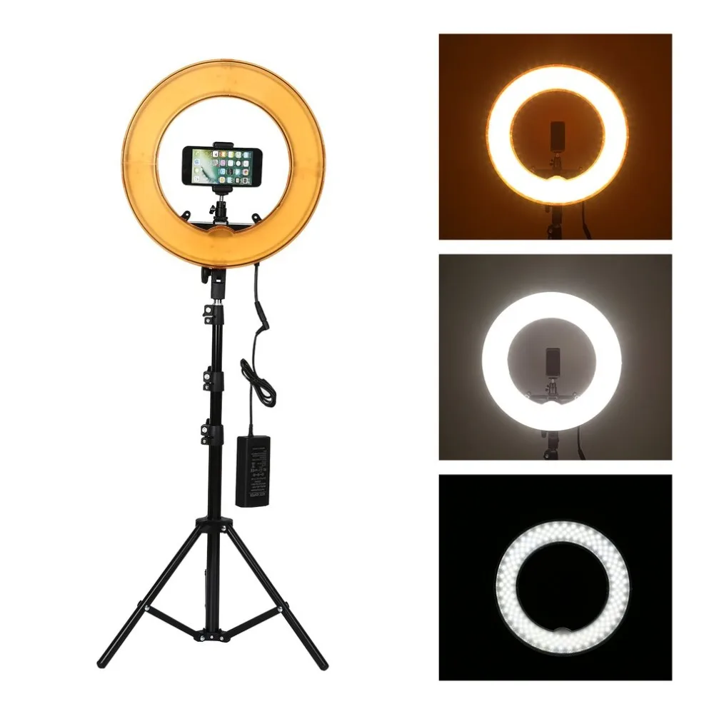 

12inch Photography Studio Dimmable LED Ring Light Fill-in Light with Foldable Phone Holder Mount Stand ring lamp