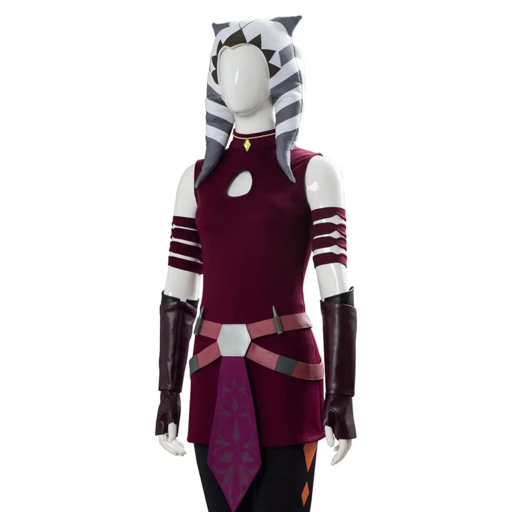 Костюм для косплея Звездные войны Ahsoka Tano костюм Униформа костюмы на Хэллоуин