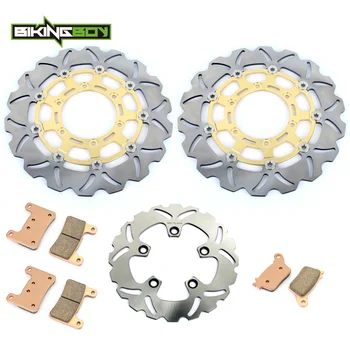 

BIKINGBOY For SUZUKI GSXR GSX-R 1000 2009 2010 2011 2012 2013 2014 2015 K9 L0-L5 Wavy Front Rear Brake Discs Disks Rotors Pads