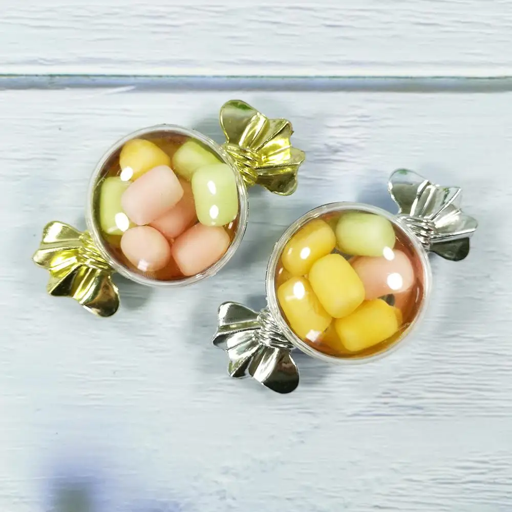 

Creative Marriage Sugar Box Electroplated Gold and Silver Flat Round Candy Box weddding party favor boxes baby shower gift box