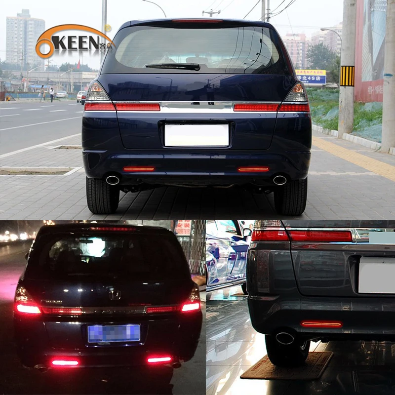 2 шт. Светодиодный отражатель заднего бампера, светильник для Honda Odyssey 2007, задний светильник, тормозной противотуманный фонарь, ходовой задний светильник, высокое качество