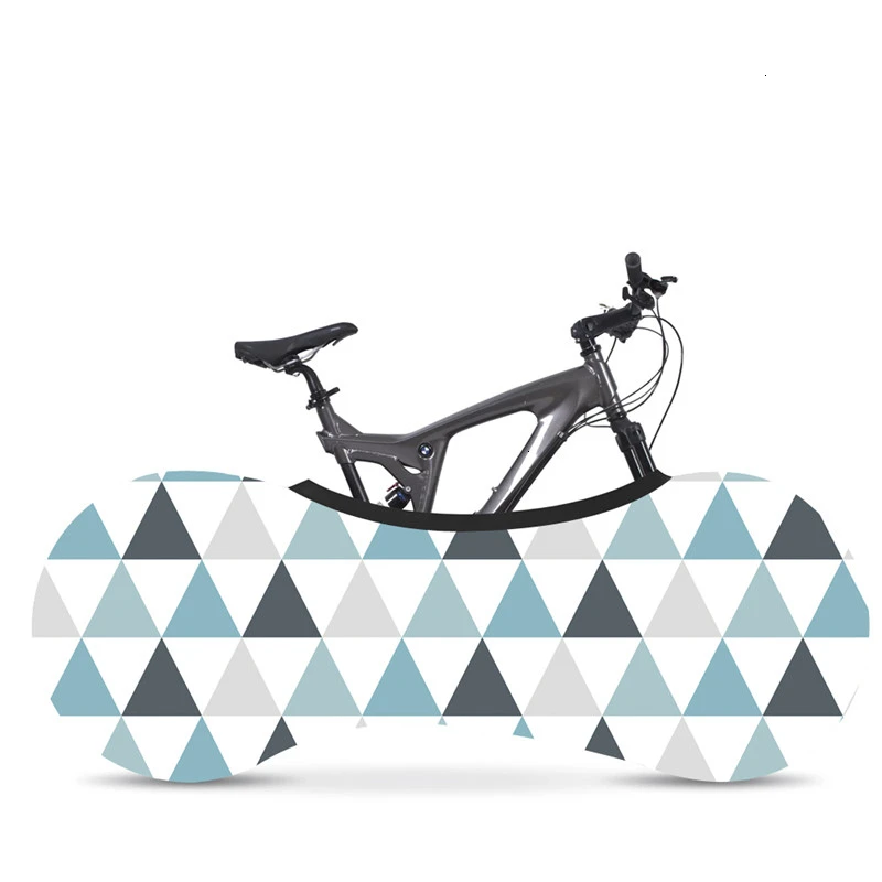 Крытая высокоэластичная Пылезащитная Крышка для горного велосипеда, защита от царапин, чехол с геометрическим рисунком для велосипедных колес, пылезащитная крышка - Color: Model 3