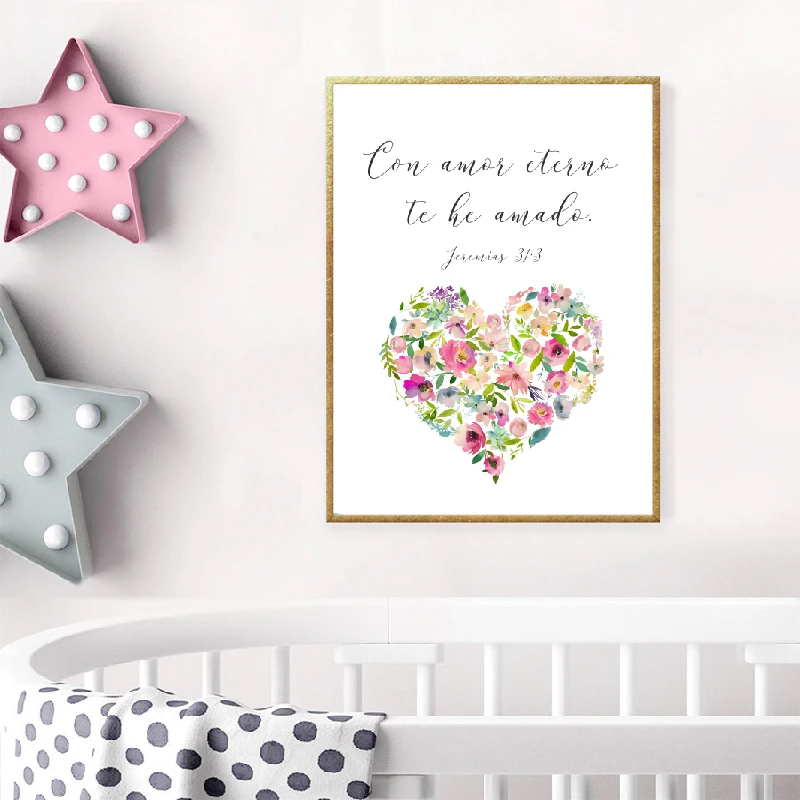 Spanish Bible Verse Wall Art Print