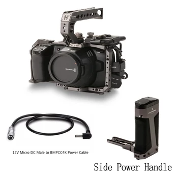 

Tilta BMPCC 4K 6K Cage TA-T01-B-G Side Power Handle Full Camera Cage SSD Drive Holder Top Handle for BlackMagic BMPCC 4K 6K