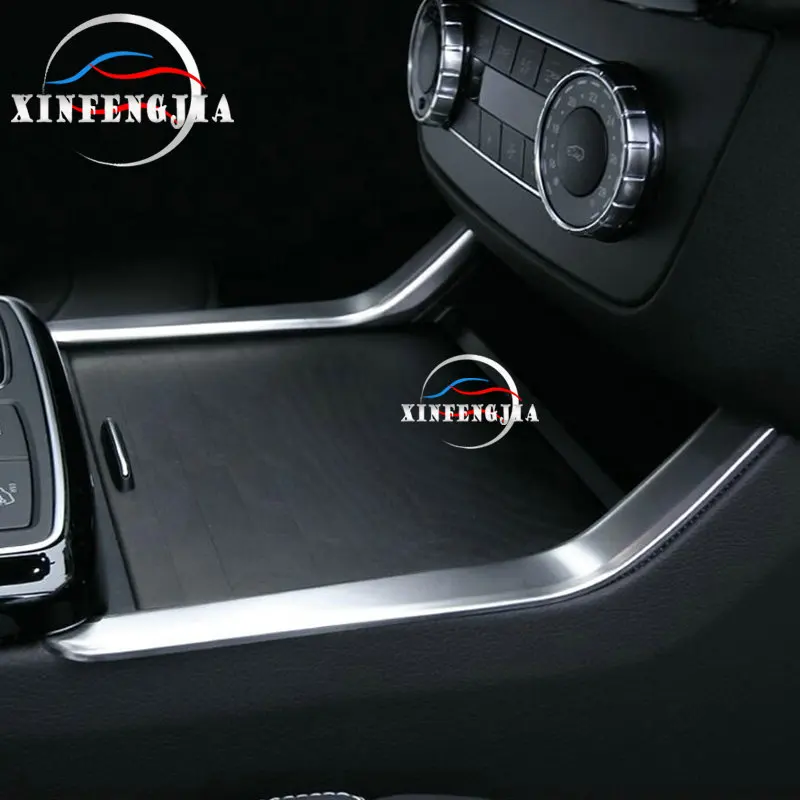Для Mercedes-Benz GL ml GLE GLS Class W166 X166 2 шт нержавеющей центр переключения передач боковая полоса держатель чашки узкая Накладка для отделки