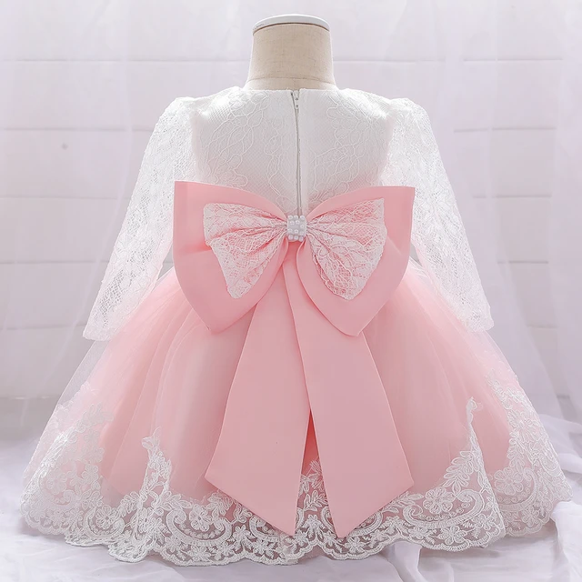 Vestido Infantil de Festa - Princesa Laço Rosa