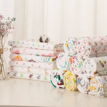 50*175 см эластичная хлопковая трикотажная ткань с рисунком из мультфильма на половину метра DIY швейная верхняя хлопковая одежда для малышей