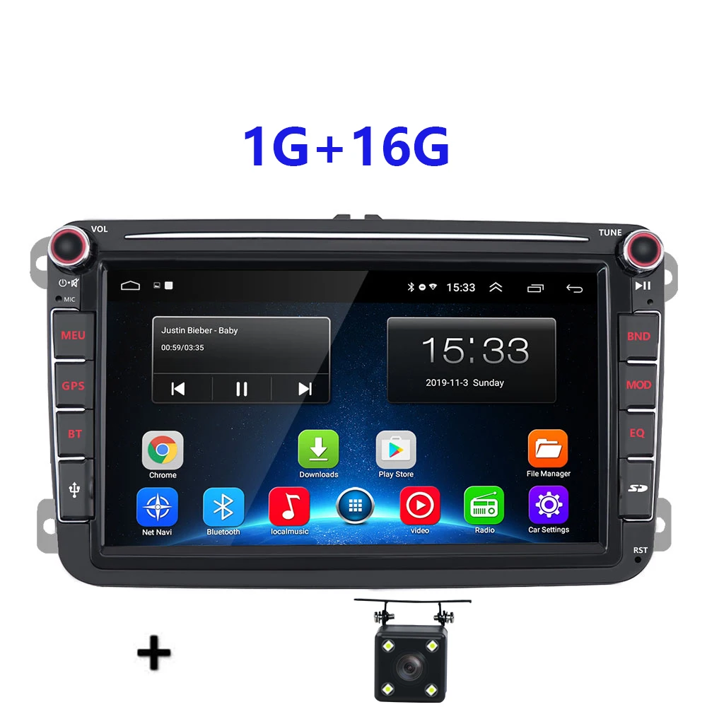 JMANCE автомобильный dvd-плеер с gps костюмы для Volkswagen Skoda Golf Passat b6 Автомагнитола аудио andriod авто стерео Мультимедиа - Цвет: 1G and 4LED