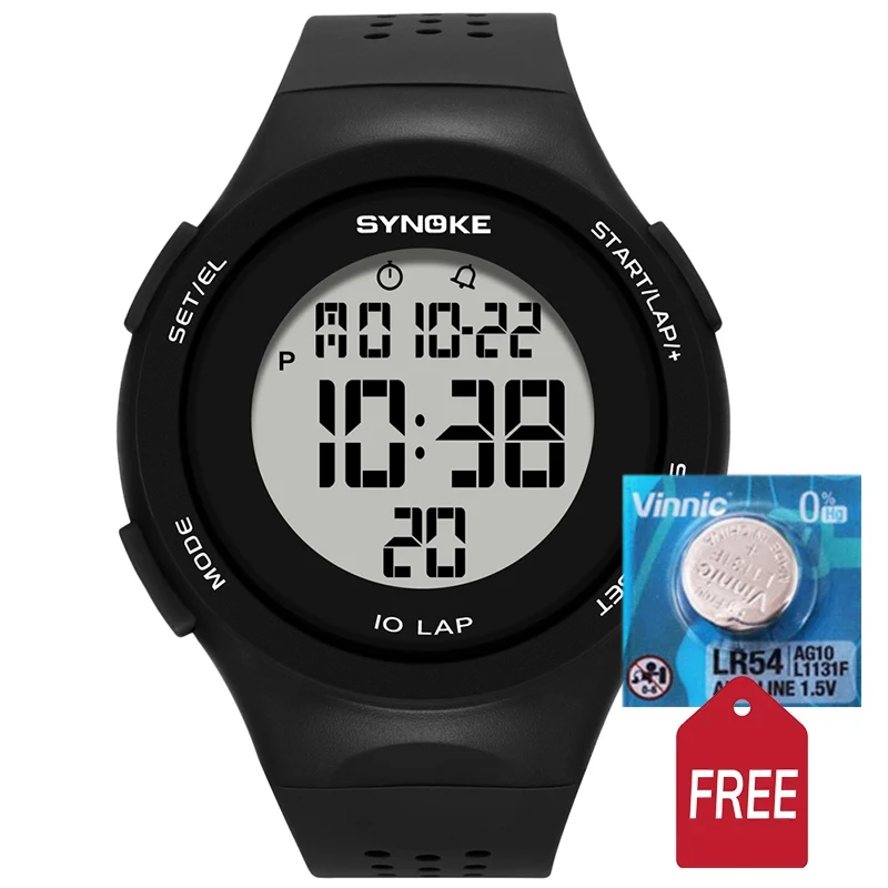 New Upgrade Digital Watches Mens SYNOKE Brand 50M Waterproof Alarm Clock Swimming Tough Structure Electronic Display Watch Man | Наручные