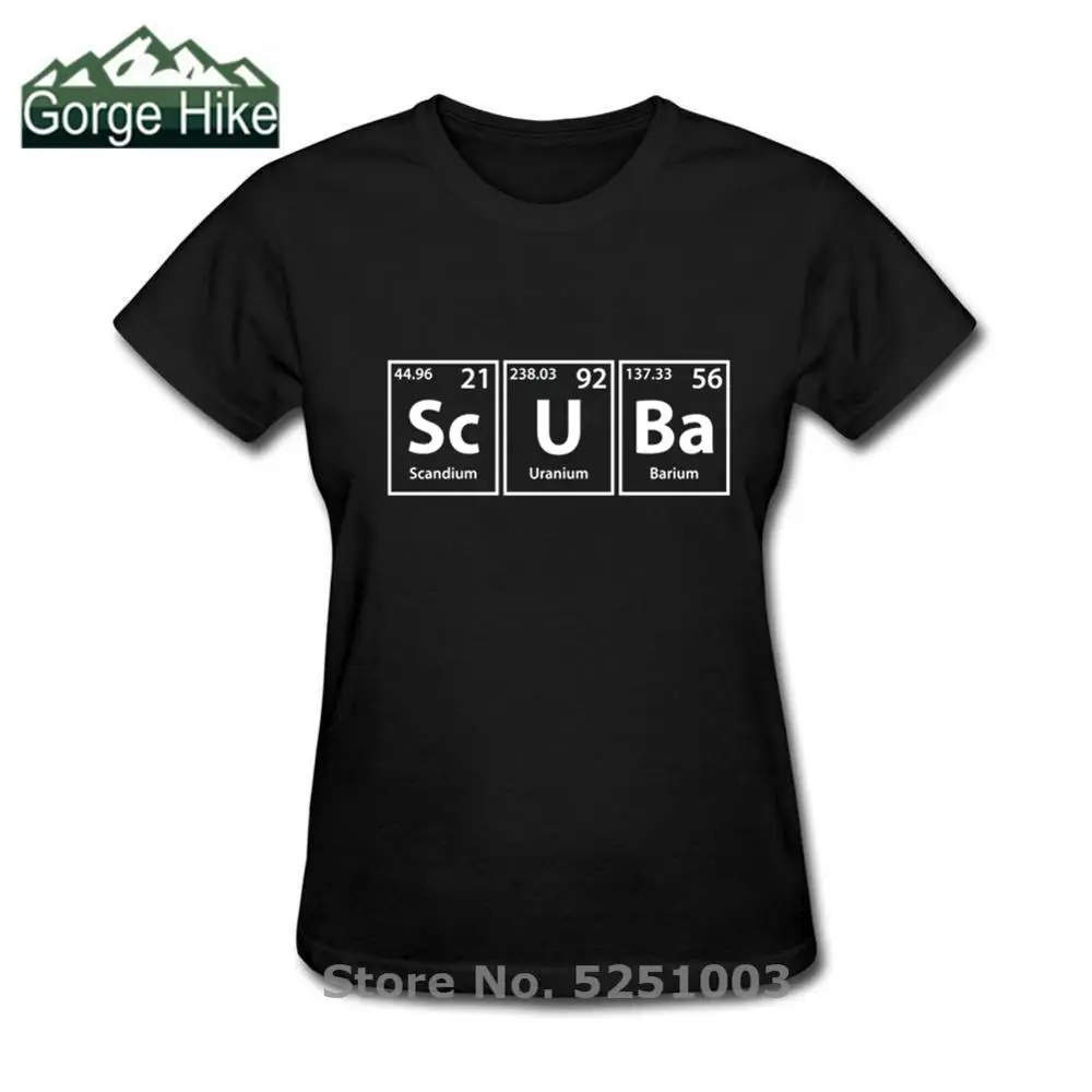 Мужская футболка с принтом Scuba (Sc-U-Ba) Повседневная для отдыха | Женская одежда
