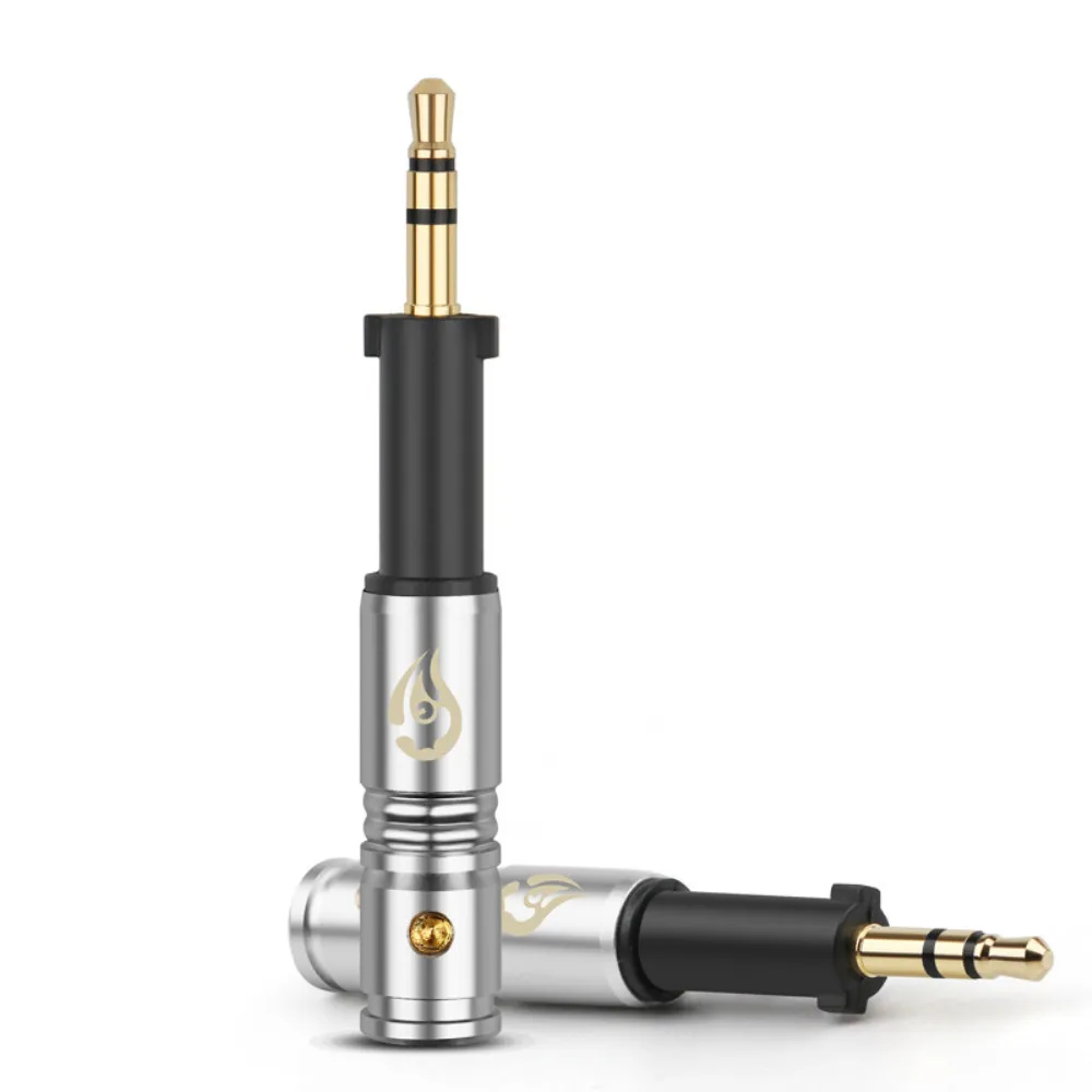 Audio Jack 2 5mm 3 Poles Pure Copper Headphone Plug For K450 Q460 K480 Headset Adapter DIY 2 5 Extension Plug Black Silver