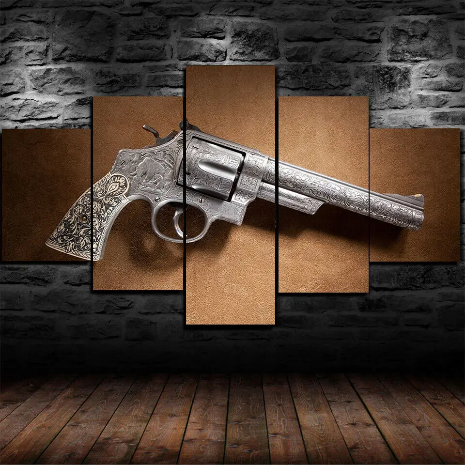 44 Magnum Revolver Gun Pistole Poster 5 Pcs Canvas Print Wall Art Decor 5  panel HD Pictures Home Decor No Framed Paintings|Vẽ Tranh & Thư Pháp| -  AliExpress