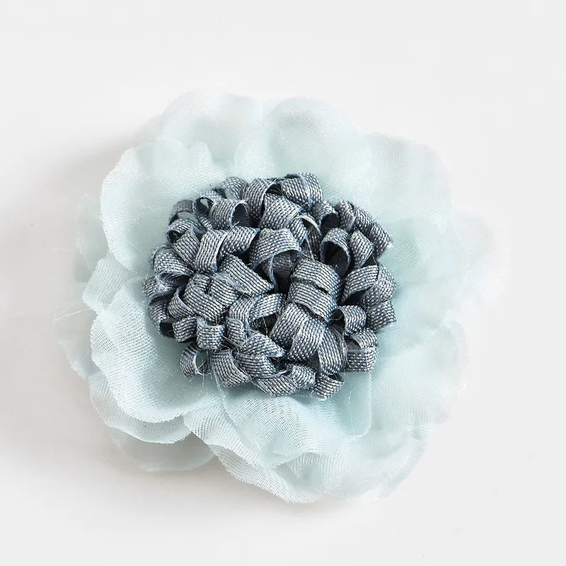 10 5pcs/5cm DIY handmade cloth clothing accessories jewelry fabric flower head flower hair accessories brooch accessories - Цвет: 10