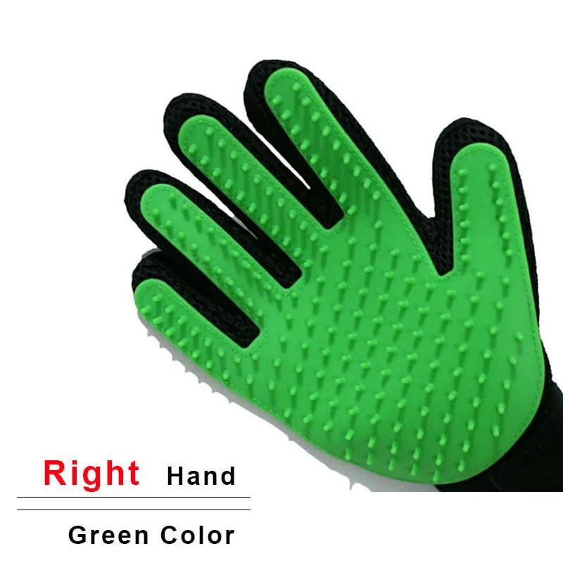 Cat Self Grooming Hair Accessorie With Catnip Angle Face Tickling Hair Removal Massage Brush Comb And Pet Dog Cat Grooming Glove - Color: Green-Right Hand