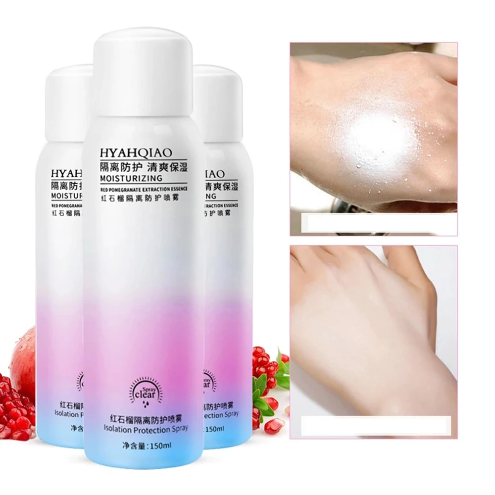 TikTok 150g Red Pomegranate Whitening Sunscreen Spray SPF50+ Body Moisturizin Isolation Ultraviolet light UV Sun Screen Spray