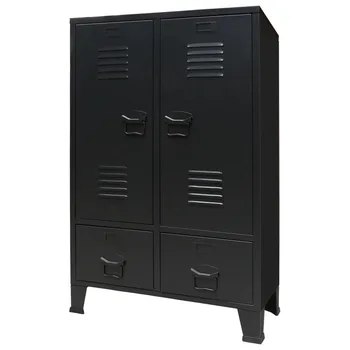 

VidaXL Wardrobe Metal Industrial Style 67 X 35 X 107cm Black 245960