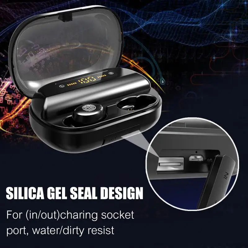 Bluetooth 5 0 Earphones 9D Stereo TWS Wireless Earphone with LED IPX7 Waterproof Sport Headphones for iPhone Xiaomi Huawei