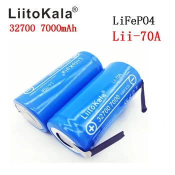 

2PCS LiitoKala 32700 3.2v lifepo4 7000mAh rechargeable battery cell LiFePO4 5C discharge battery for Backup Power flashlight