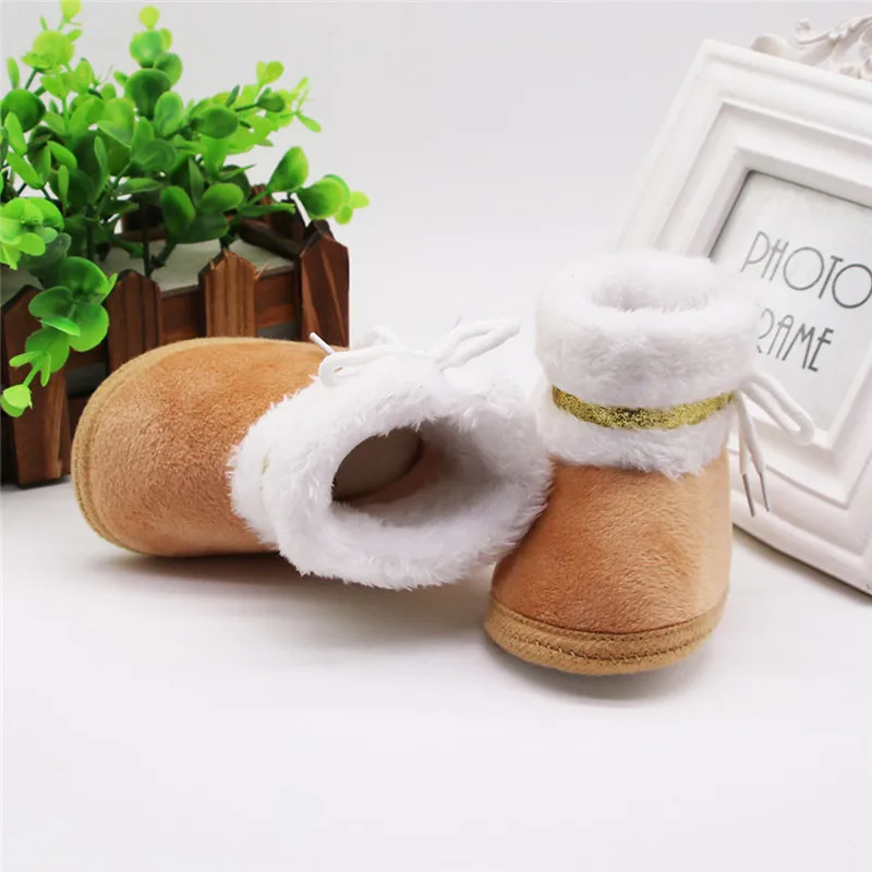 baby girl shoes Infant Newborn Baby Girls Cashmere Plush Winter Boots Bandage Warm Shoes baby schoenen #3S23 (17)