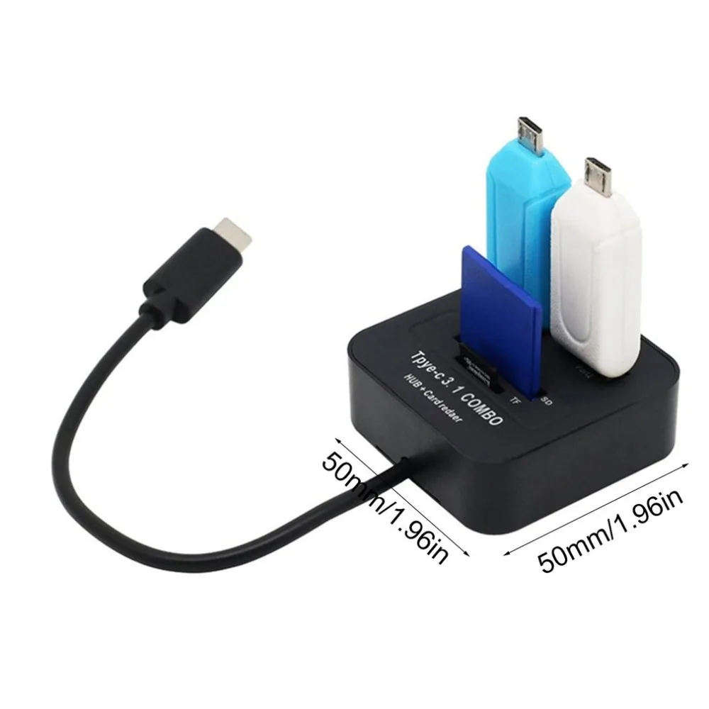 Кардридер USB 3,1 type-C Все в одном SD/Micro SD/TF компактная флеш-карта памяти Адаптер Тип C OTG SD кардридер