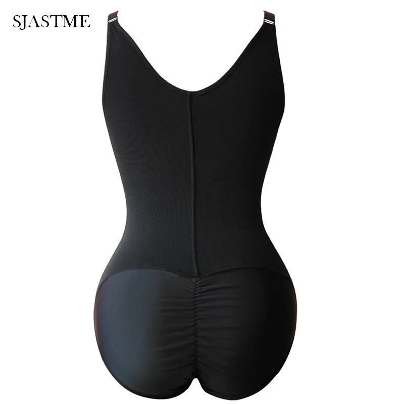 New Womens Plus Size Bodysuit Shapewear Slimming Tummy Control Full Body Shaper Panty Style Clip & Zip with Bra Waist Belt Fajas - Image 5